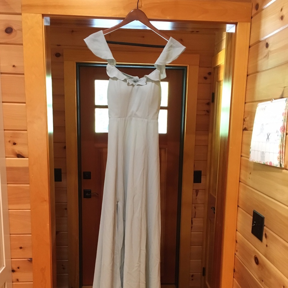 BHLDN Sage Bridesmaid Dress